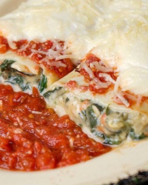 Canelones de Verdura al Pomodoro